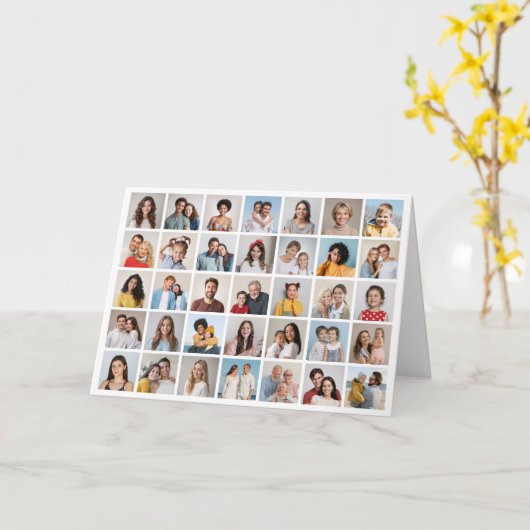 35枚のフォトコラージュを作成 カード (黄色い花)