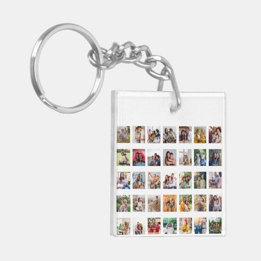 35枚のフォトコラージュを作成 キーホルダー (正面左)