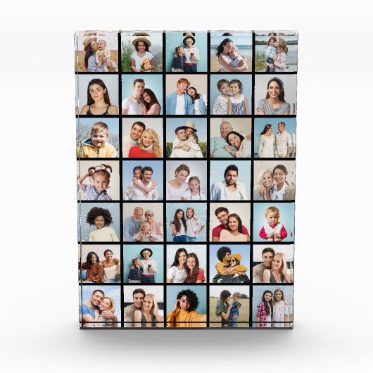 35枚のフォトコラージュを作成 フォトブロック (正面)