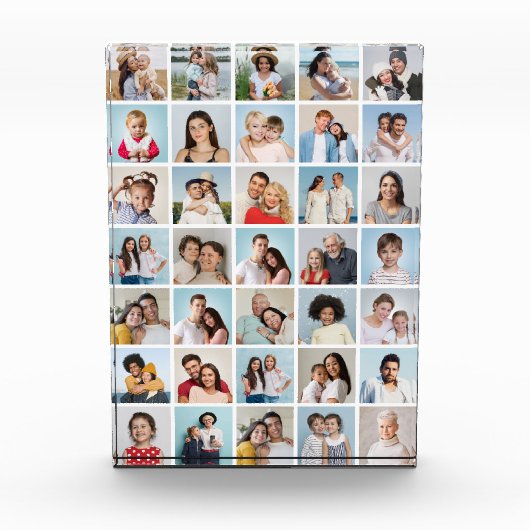 35枚のフォトコラージュを作成 フォトブロック (正面)