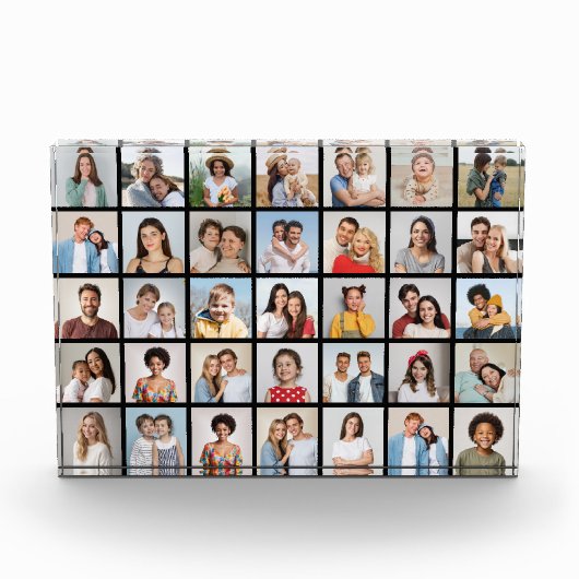 35枚のフォトコラージュを作成 フォトブロック (正面)