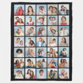 35枚のフォトコラージュを作成 フリースブランケット (正面)