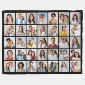 35枚のフォトコラージュを作成 フリースブランケット (正面(横))