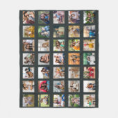35枚のフォトコラージュを作成 フリースブランケット (正面)