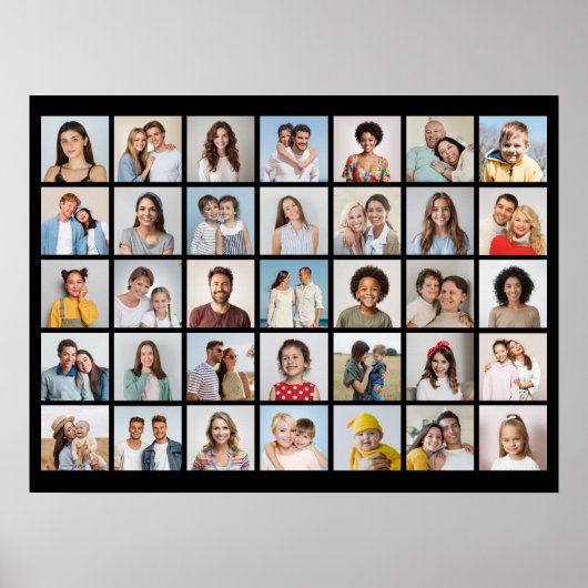 35枚のフォトコラージュを作成 ポスター (正面)