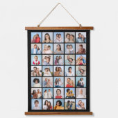 35枚のフォトコラージュを作成 吊り下げ型タペストリー (正面)