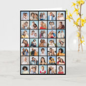 35枚のフォトコラージュを折りたたんで作成 カード (黄色い花)