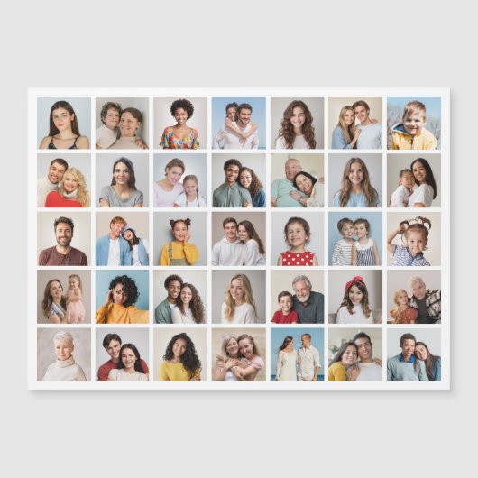 35枚のフォトコラージュ磁気カードを作成 (正面)