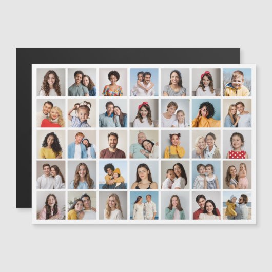 35枚のフォトコラージュ磁気カードを作成 (正面/裏面)