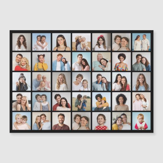 35枚のフォトコラージュ磁気カードを作成 (正面)