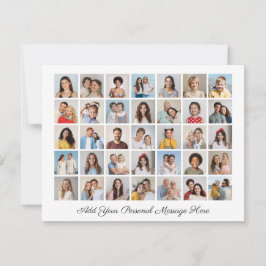 35枚の写真コラージュ 自分のメッセージを追加 シーズンカード