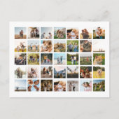 35枚の写真パーソナライズされたコラージュを作成 ポストカード (正面)