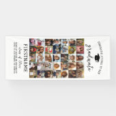 35枚の写真 - 現代的でミニマルな白の卒業証書 横断幕 (横)