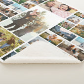 35枚パーソナライズされたのコラージュ シェルパブランケット (3/4)