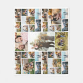 35枚パーソナライズされたのコラージュ フリースブランケット (正面)