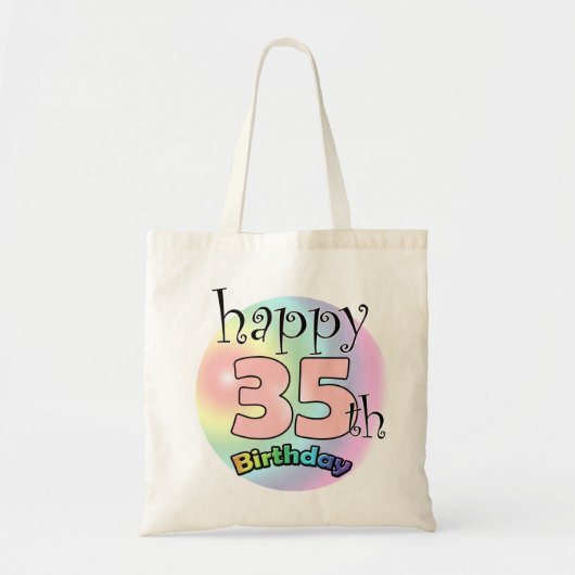 35歳のお誕生日おめでとう (ピンク) トートバッグ (正面)