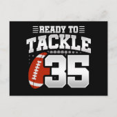 35歳のタックルフットボールパーティー 35歳の誕生日 ポストカード (正面)