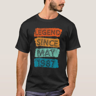 35歳の伝説1987年5月35誕生日から Tシャツ