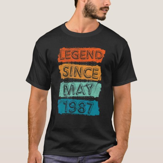 35歳の伝説1987年5月35誕生日から Tシャツ (正面)