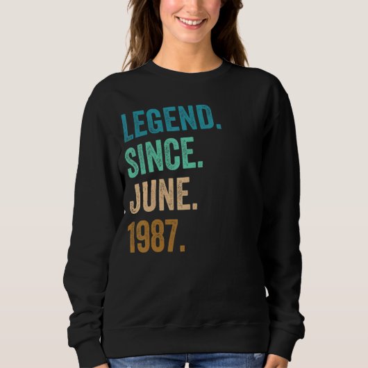 35歳の伝説1987年6月35誕生日 スウェットシャツ (正面)