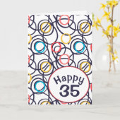 35歳の誕生日おめでとうございます フランクなドゥードゥル カード (黄色い花)