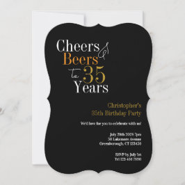 35歳の誕生日おめでとう チアとビールパーティー 招待状