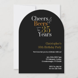 35歳の誕生日おめでとう チアーズ&ビアパーティー 招待状