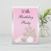 35歳の誕生日おめでとう 招待状 (スタンド正面)