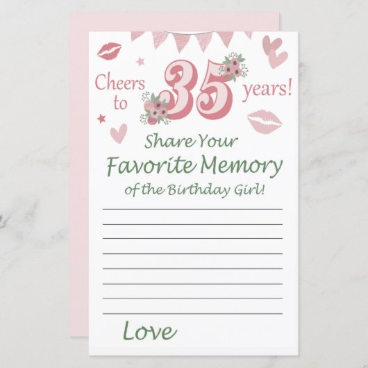 35歳の誕生日お気に入りの誕生日ギルの記憶 (正面/裏面)