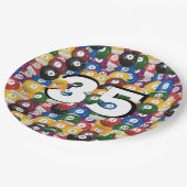 35歳の誕生日のビリヤードボール ペーパープレート (アングル)