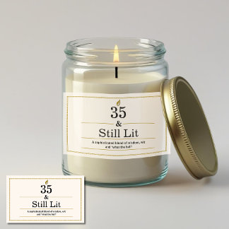 35歳の誕生日ギフトろうそく包みステッおもしろいカー 長方形シール