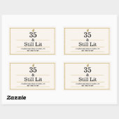 35歳の誕生日ギフトろうそく包みステッおもしろいカー 長方形シール (シート)