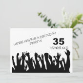 35歳の誕生日パーティーに歓声を上げる群衆を添えて 招待状 (スタンド正面)