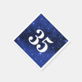 35歳の誕生日パーティーのためのスターリーギャラクシー    スタンダードカクテルナプキン (角)