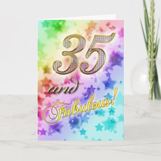 35歳の誕生日パーティーの招待 招待状 (正面)