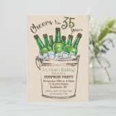 35歳の誕生日パーティー招待状 招待状 (スタンド正面)