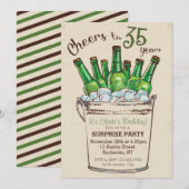 35歳の誕生日パーティー招待状 招待状 (正面/裏面)