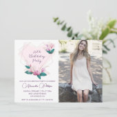 35歳の誕生日招待状エレガントBoho Photo 招待状 (スタンド正面)