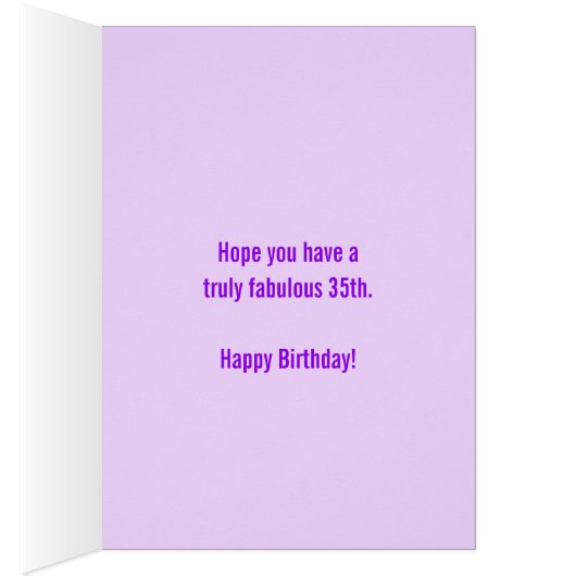 35歳の誕生日3枚の写真3枚の紫色の娘 (内側 (右))