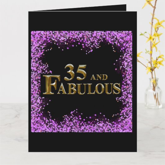 35歳の誕生日 カード (黄色い花)