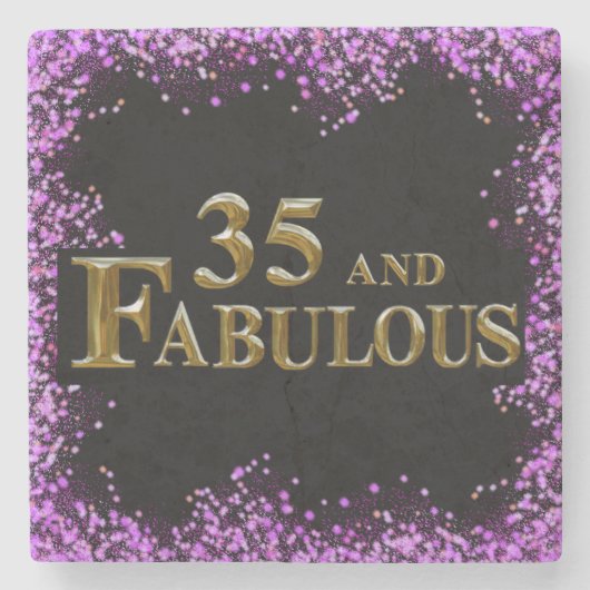 35歳の誕生日 ストーンコースター (正面)
