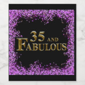 35歳の誕生日 ワインラベル (シングルラベル)