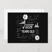 35歳の誕生日 数学教師 誕生日プレゼント ポストカード (正面/裏面)