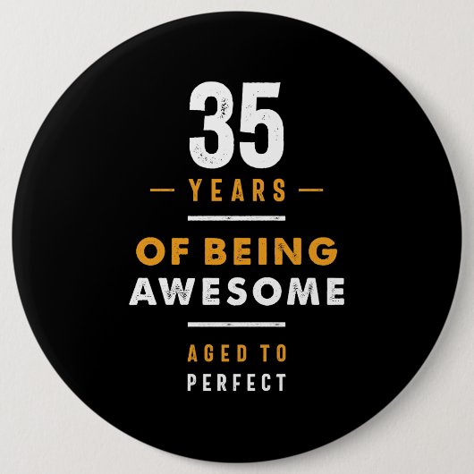 35歳の誕生日 缶バッジ (正面)