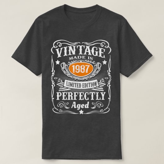 35歳ギフトヴィンテージ1987限定版35t tシャツ (デザイン正面)