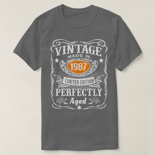 35歳ギフトヴィンテージ1987限定版35t tシャツ (デザイン正面)