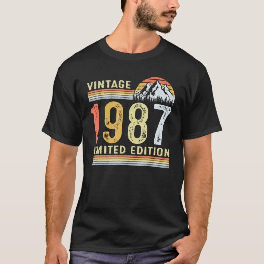 35歳ヴィンテージ1987 35誕生日 Tシャツ (正面)