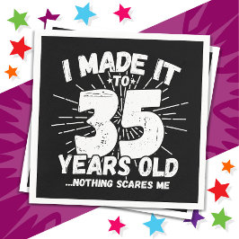 35歳皮肉ミームおもしろい35誕生日 スタンダードカクテルナプキン