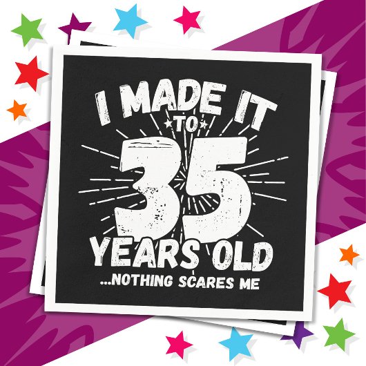 35歳皮肉ミームおもしろい35誕生日 スタンダードカクテルナプキン