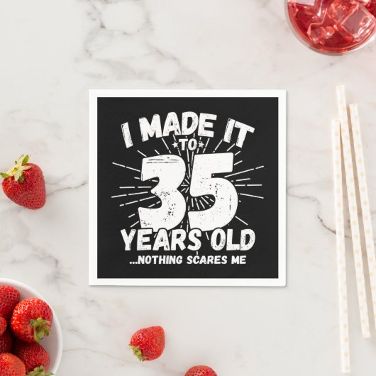 35歳皮肉ミームおもしろい35誕生日 スタンダードカクテルナプキン (インサイチュ)